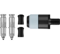 Schwalbe Kit de conversión Clik Valve + adaptador de cabezal de bomba SCV gris