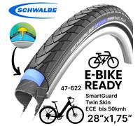 Schwalbe Marathon Plus 28 x1, 75 City Ebike Smartguard 47-622 Protección Asfalto