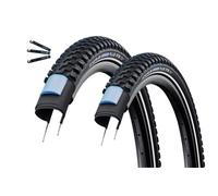 Schwalbe Marathon Plus MTB SmartGuard E-50 ADDIX 57-559 - Cubiertas para bicicleta (2 unidades, 26 x 2,10), color negro