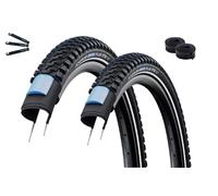 Schwalbe Marathon Plus MTB SmartGuard E-50 ADDIX - Cubiertas para bicicleta (2 unidades, 26 x 2,10 cm), color negro