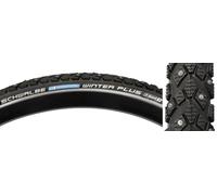 SCHWALBE Marathon Winter Plus Neumáticos para Bicicleta, Unisex Adulto, B/B+RT, 35-622 HS396 240 Steel Studs WIC 67EPI