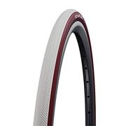 Schwalbe Neumático Unisex para Adultos, Color Blanco y Burdeos, 26 x 1,0