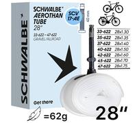 Schwalbe Tubo Aerothan Light 28" Gravel/Trekking 1,3-1,75" SCV17-AE Negro 40mm