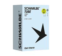 Schwalbe Tubo Interior AV1, Negro, 12 x 1.75-2.25 (47/62-203), válvula en ángulo de 45°