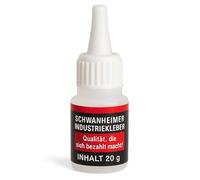 SCHWANHEIMER pegamento industrial nº 100 - 20 g - se conecta con y entre ellos materiales duraderos (como metal, madera, goma, piedra, etc.) - también se puede utilizar en modelismo - C345576