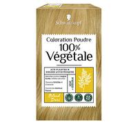 Schwarzkopf - 100 % vegetal - Tinte en polvo natural para el cabello - Cubre el cabello blanco - Color de larga duración - Fórmula vegana - Henna - Rubio dorado