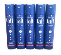 Schwarzkopf 3 - Barniz para el pelo TAFT Ultra 24 h, fijación fuerte, paquete de 5 unidades (5 x 250 ml)
