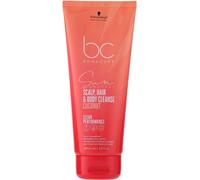 Schwarzkopf BONACURE Champú limpiador 3 en 1 para cuero cabelludo, cabello y cuerpo Sun Protect 200mL