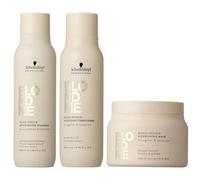 Schwarzkopf - Champú Trio Brightening de 300 ml y acondicionador de 250 ml y mascarilla de 200 ml Blondme Repair