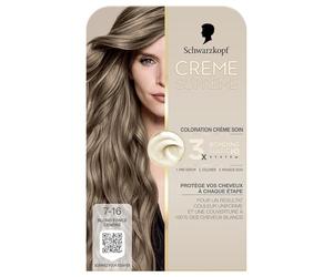 Schwarzkopf - Coloración permanente - Creme Supreme - Resultado color uniforme - Coloración crema para el cuidado - Bonding - Pre-serum y máscara de cuidado - Cobertura 100% cabello blanco - 7-16