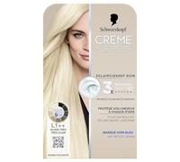 Schwarzkopf - Coloración permanente - Creme Supreme - Resultado Uniforme - Pre-serum - Iluminante - Máscara de cuidado azul - Antireflectante amarillos - Decolore hasta 9 tonos - L1++ - Rubio muy