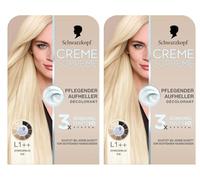 Schwarzkopf Creme Supreme L1++ Extremadamente abrillantador Plus (2 x 182 ml), aclarador nutritivo con sérum y mascarilla para el cabello, protege contra daños visibles del cabello, con efecto