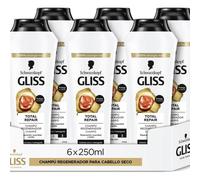 Schwarzkopf GLISS Champú Total Reparador Cabello Pack 6 x 250 ml