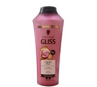 Schwarzkopf Gliss Liquid Silk Champú para cabello mate y quebradizo, 400 ml