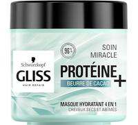 Schwarzkopf Gliss - Mascarilla hidratante 4 en 1 - Cabello seco y dañado - Cuidado del cabello - 96% ingredientes de origen natural - 400 ml