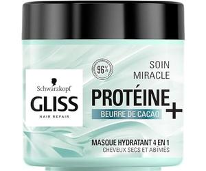 Schwarzkopf Gliss - Mascarilla hidratante 4 en 1 - Cabello seco y dañado - Cuidado del cabello - 96% ingredientes de origen natural - 400 ml
