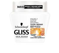 Schwarzkopf Gliss Mascarilla Total Repair, 300 ml, para cabello seco, Gama reparación