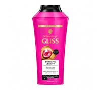 Schwarzkopf Gliss Supreme Length Shampoo for Long Hair, 400 ml | Cleansing shampoo for long hair and roots prone to oiliness, with biotin and peony extract, 400 ml.