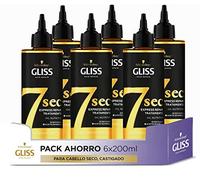 Schwarzkopf Gliss - Tratamiento Express 7 Segundos Oil Nutritive - 6uds de 200Ml (1.200Ml) - Proporciona Nutrición y un Aspecto Sano y Sensual del Cabello
