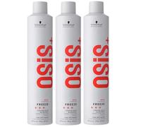Schwarzkopf - Laca para el cabello OSiS+ Freeze para una sujeción fuerte, 3 botes de 500 ml