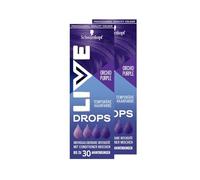 Schwarzkopf Live Color Drops Orchid Purple (2 x 30 ml), gotas dosificables de color para un look individual, tinte para mezclar con el acondicionador, coloración temporal dura hasta 12 lavados