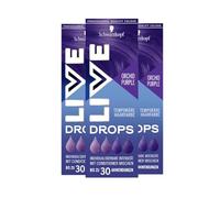 Schwarzkopf Live Color Drops Orchid Purple (3 x 30 ml), gotas dosificables de color para un look individual, tinte para mezclar con el acondicionador, coloración temporal dura hasta 12 lavados