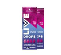 Schwarzkopf Live Color Drops Petal Pink (2 x 30 ml), gotas dosificables de color para un look individual, tinte para mezclar con el acondicionador, coloración temporal dura hasta 12 lavados