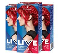 Schwarzkopf Live Ultra Brights or Pastel - Pillar Box Red 92 (Pack of 3) Schwarzkopf