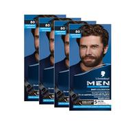 Schwarzkopf Men Perfect - Coloración para barba 80 Natural, color negro y marrón, nivel 2 (4 x 30 ml), tinte para barba para ocultar el pelo gris para un resultado de aspecto natural, aplicación