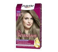 Schwarzkopf Palette Intensive Creme Color - Tinte 7.1 Rubio Medio Ceniza - Óptima cobertura de canas -Coloración Permanente de Cuidado con Aceite de Marula - Color duradero hasta 8 semanas