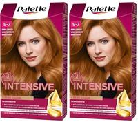 Schwarzkopf Palette Intensive Creme Color - Tono 9.7 cabello Rubio Cobrizo - Coloración Permanente de Cuidado con Aceite de Marula - Óptima cobertura de canas - Color duradero hasta 8 semanas