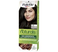 Schwarzkopf Palette Naturals Color Creme - Tono 1 cabello Negro - Coloración Permanente - Óptima cobertura de canas - Colores naturales