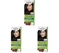 Schwarzkopf Palette Naturals Color Creme - Tono 1 cabello Negro - Coloración Permanente - Óptima cobertura de canas - Colores naturales (Paquete de 3)