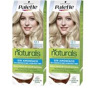 Schwarzkopf Palette Naturals Color Creme - Tono 12.1 cabello Rubio Extra - Coloración Permanente - Óptima cobertura de canas - Colores naturales (Paquete de 2)