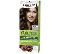 Schwarzkopf Palette Naturals Color Creme - Tono 4 cabello Castaño Medio - Coloración Permanente - Óptima cobertura de canas - Colores naturales