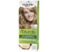 Schwarzkopf Palette Naturals Color Creme - Tono 7 cabello Rubio Medio - Coloración Permanente - Óptima cobertura de canas - Colores naturales