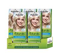 Schwarzkopf Palette Naturals - Tinte 10.2 Rubio Muy Claro Frío - Coloración Permanente Sin Amoníaco- Resultados de Color Natural (Pack de 5)