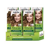 Schwarzkopf Palette Naturals - Tinte 6.0 Rubio Oscuro - Coloración Permanente Sin Amoníaco- Resultados de Color Natural (Pack de 5)