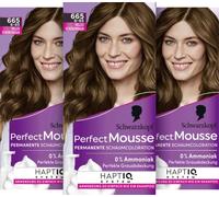 Schwarzkopf Perfect Mousse 665/6-65 Tinte de espuma permanente (93 ml), color de pelo con cobertura de canas perfecta, coloración para un cuidado intensivo y brillo radiante