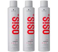 Schwarzkopf Professional OSiS congelado laca larga duración acabado liso antihumedad protección térmica fijación fuerte 300 ml - lote de 3