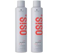 Schwarzkopf Professional OSiS - Laca elástica para el cabello superponible, acabado liso, antihumedad, protección térmica, fijación normal, 300 ml, lote de 2