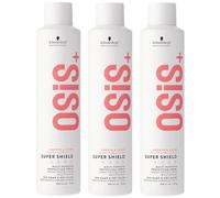 Schwarzkopf Professional OSiS Super Shield Spray Termoprotector Multiusos Protección Térmica para Cabello Largo Reducir el Enredamiento Contra el Tinte Oscuro 300 ml - Lote de 3