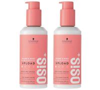 Schwarzkopf Professional OSiS Upload - Crema de peinado densificante, antiestática, protección térmica, definición, sutil, volumen, raíces, no pegajosa, fijación ligera, 200 ml, lote de 2