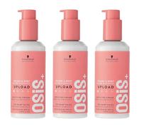 Schwarzkopf Professional OSiS Upload - Crema de peinado densificante, antiestática, protección térmica, definición, sutil, volumen, raíces, no pegajosa, fijación ligera, 200 ml, lote de 3