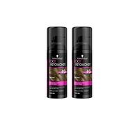 Schwarzkopf Retocador de raíz, spray de tinte temporal instantáneo para el crecimiento moreno, caja dúo marrón