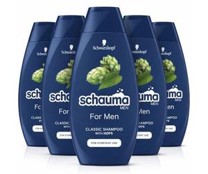 Schwarzkopf Schauma Champú para hombre, Pack de 5 (5 x 400 ml)