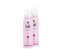 Schwarzkopf TAFT Espuma fijadora de rizos (2 x 150 ml), grado de fijación 3, espuma para el cabello para rizos de larga duración, fórmula vegana*