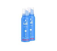 Schwarzkopf Taft Espuma fijadora Ultra (2 x 150 ml), grado de retención 4, espuma para todo tipo de cabello, fortalece el cabello, fórmula vegana *