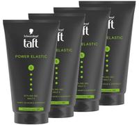 Schwarzkopf Taft Gel Power Elastic (4 x 150 ml), gel para el cabello para hasta 48 horas de fuerte sujeción, suave para el cabello y el cuero cabelludo, vegano, gel de peinado