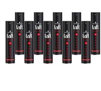 Schwarzkopf TAFT - Lote de 10 lacas para el pelo (grado de retención 5, para todo tipo de cabello, hasta 72 horas de duración, fórmula vegana, 250 ml, 10 unidades)